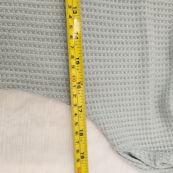 Lucky Brand Top Womens Small Blue Off Shoulder Waffle Knit Pullover Long Sleeve - Picture 13 of 16